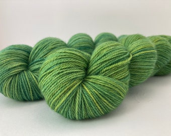 Hand Dyed MCN Sock Yarn • 420yards “Eat Your Peas”