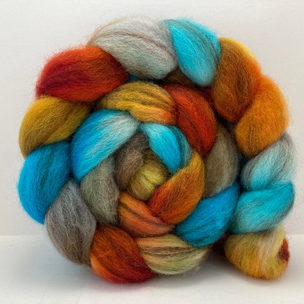 Hand Dyed Mixed BFL Spinning Fiber • 4.1oz