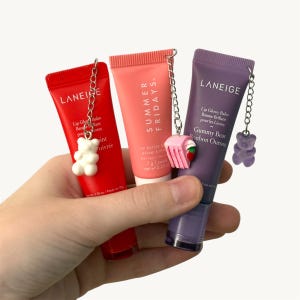Lip Gloss Keychain Charms, Lip Balm Keychains