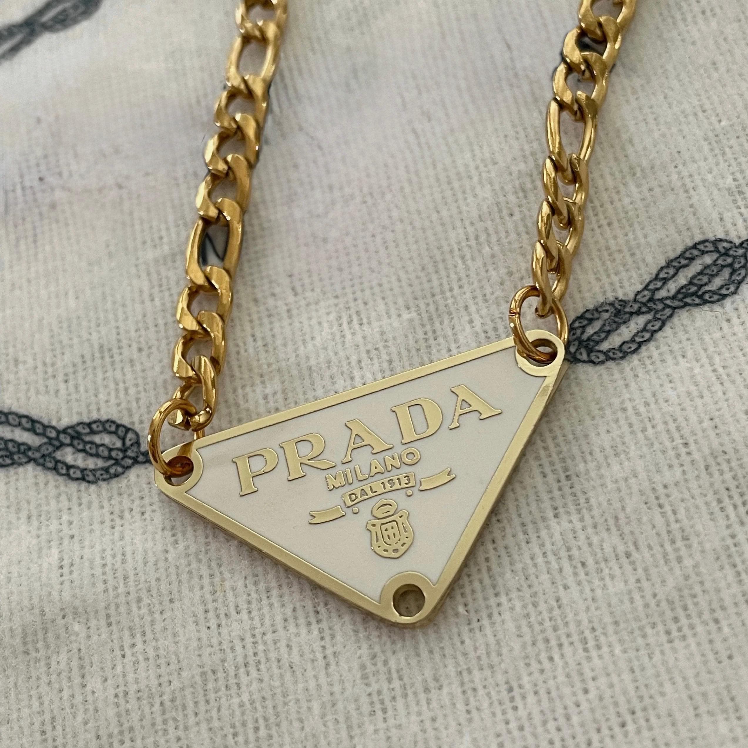 ネックレス・ペンダント PRADA PRINTED PEARLS NECKLACE prada pearl chain necklace | iamkoko.la