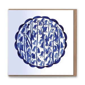 Bluebells-kaart (blanco binnenkant) 15 cm