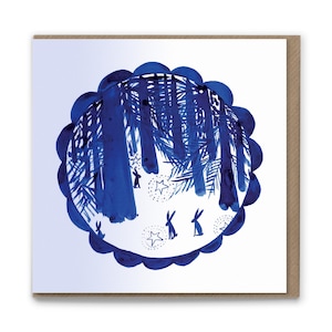 Carte Forest Stars Lièvres (intérieur vierge) 15 cm
