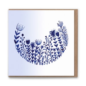 Wild Midnight Blue Card  (Blank Inside) 15cm