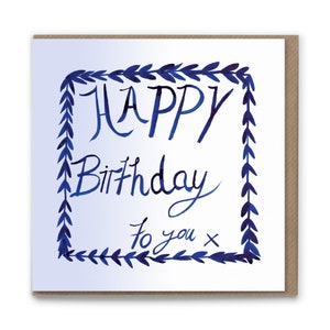 Joyeux anniversaire Carte écologique de luxe (vierge à l’intérieur) 15cm