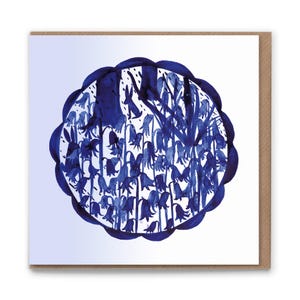 Tarjeta de liebre campanilla (interior en blanco) 15 cm