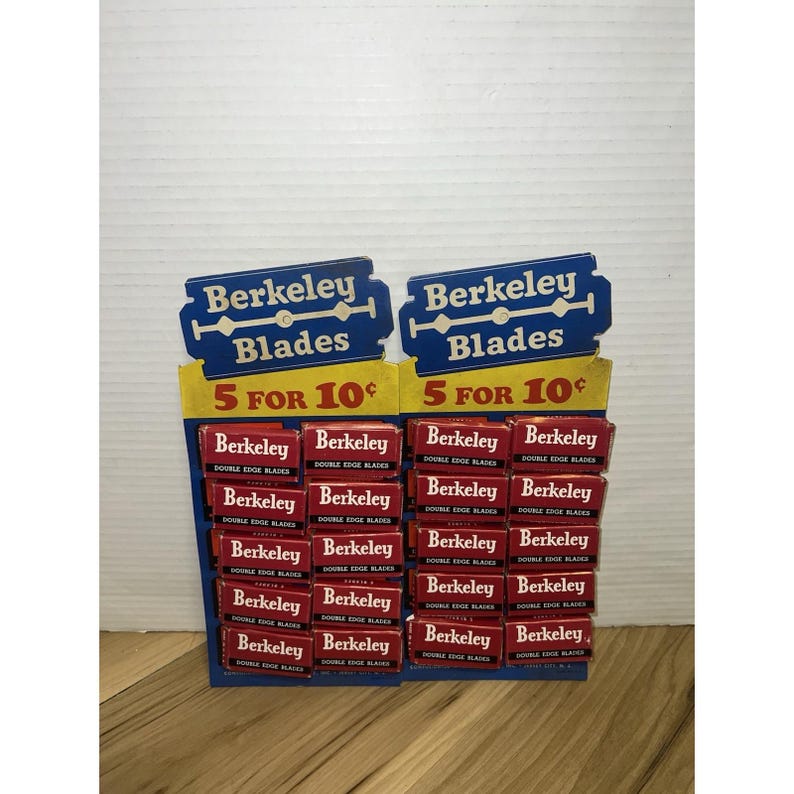 Store Display Berkeley Razor Blades Consolidated Razor Blade Co Jersey ...