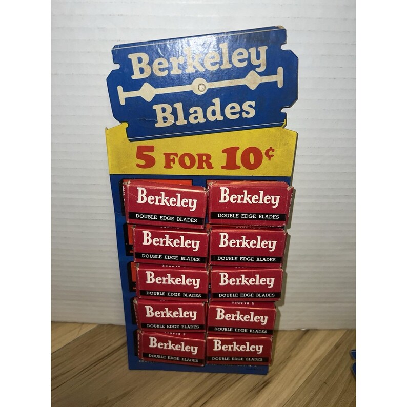 Store Display Berkeley Razor Blades Consolidated Razor Blade Co Jersey ...