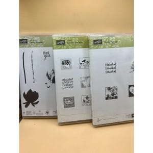 STAMPIN UP LOTE DE 3 BROCHETAS DE FLOR DE LOTO LINDAS POR PULGADAS, franqueo PRECIOSO, ENVÍO GRATUITO