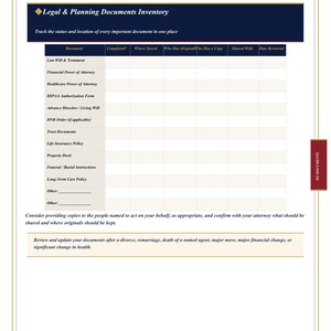 Innan krisen kommer, planeringspärm för familjevårdare, utskrivbar PDF-dokumentorganisatör för äldreomsorg bild 7