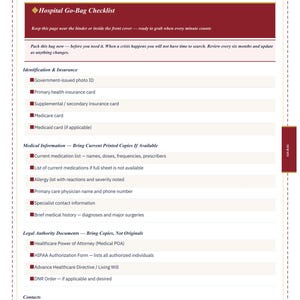Innan krisen kommer, planeringspärm för familjevårdare, utskrivbar PDF-dokumentorganisatör för äldreomsorg bild 8