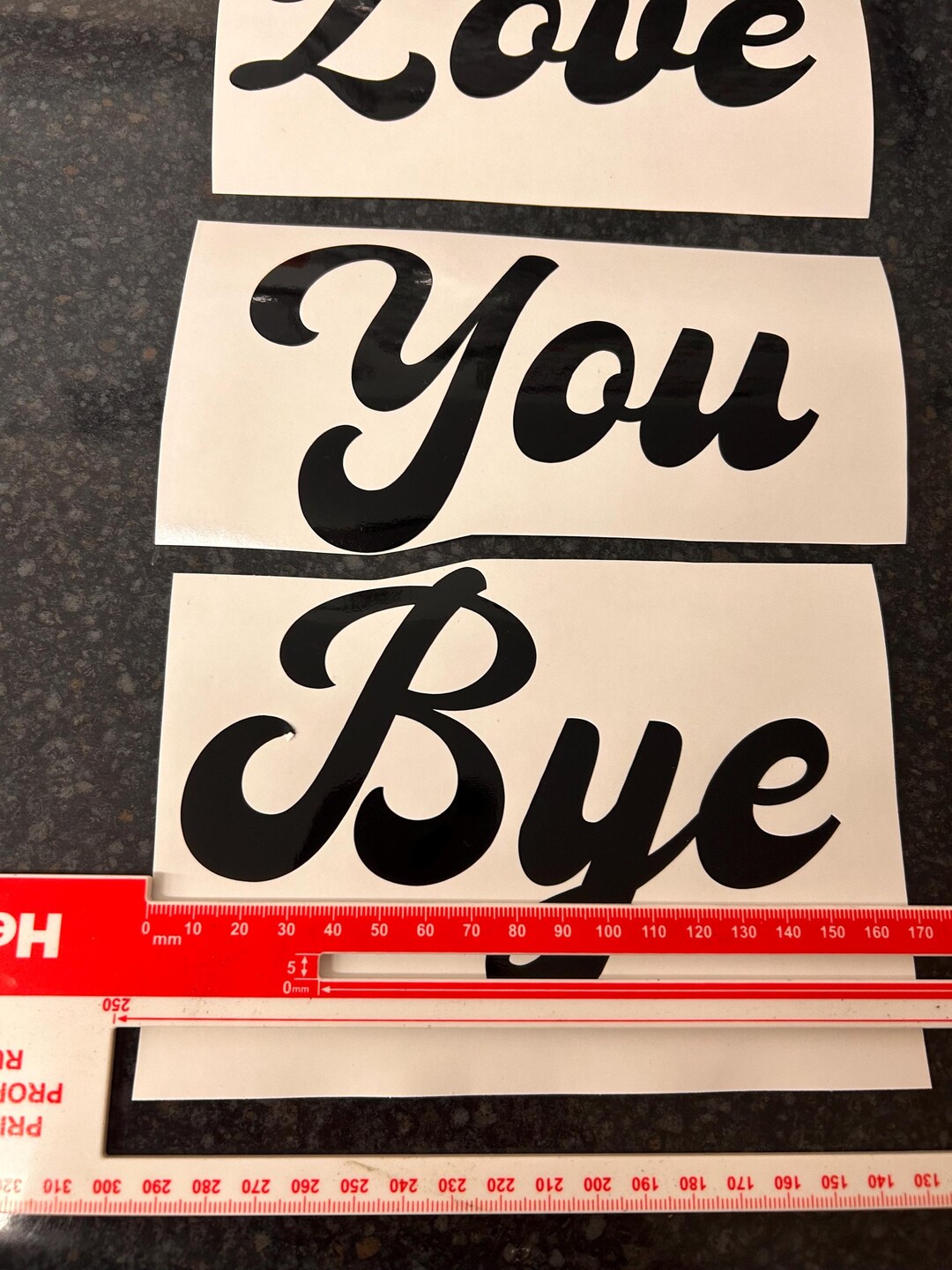 Love You Bye Vinyl Sticker - Etsy