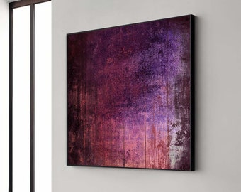 Abstract Purple Haze Canvas, Modern Wall Art, Textured Abstract Painting, Ready to Hang