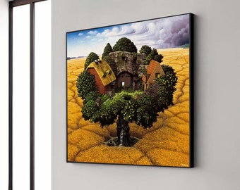 End of Time Giclée Canvas Print | Surreal Clock Oil Painting - Etsy