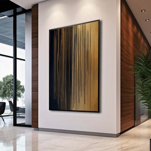 Golden Abstract Art,Gold Abstract Print, Modern Canvas Painting, Gold Canvas Art, Abstract Wall Art, Gold Color Wall Decor, Home Wall Art