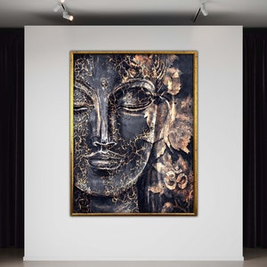 Buddha Canvas Art, Spiritual Zen Decor, Buddha Poster, Asian Art Modern Wall Art, Home Decor Poster, Ready to Hang Artwork