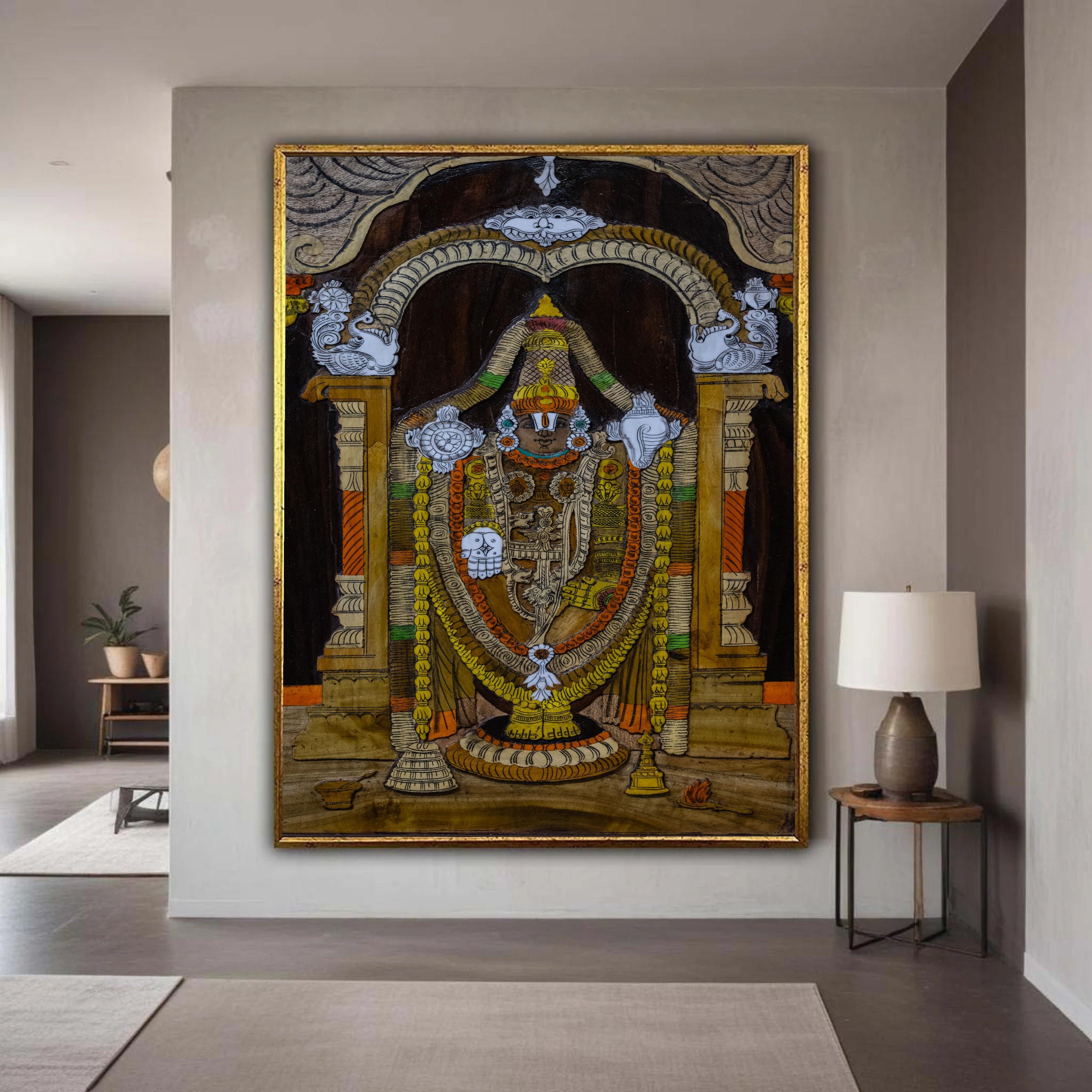 Lord Venkateswara Canvas, Balaji Tirupati Art Print, Hindu God ...