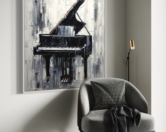 NAN Wind Stampa Su Tela Note Musicali - Quadro Decorativo Nero E Oro 50x20 Cm - Arte Moderna Per Parete Da Soggiorno E Sala Musica - 2