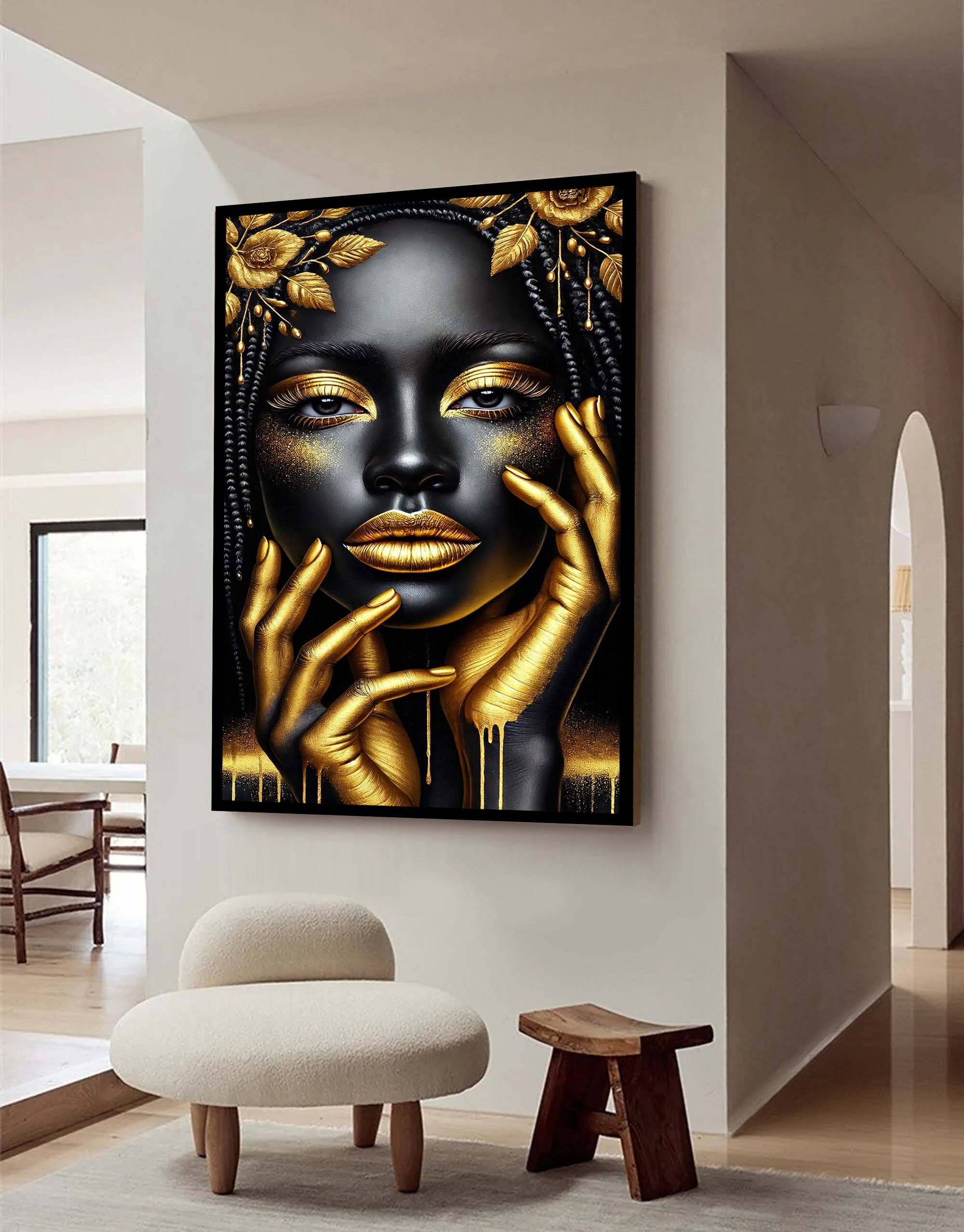inscape studio × ART JUNKIE 黄金の50cmクマラ Bare-Hug---Gold-on-Black---