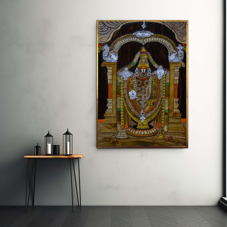 Lord Venkateswara Canvas, Balaji Tirupati Art Print, Hindu God ...