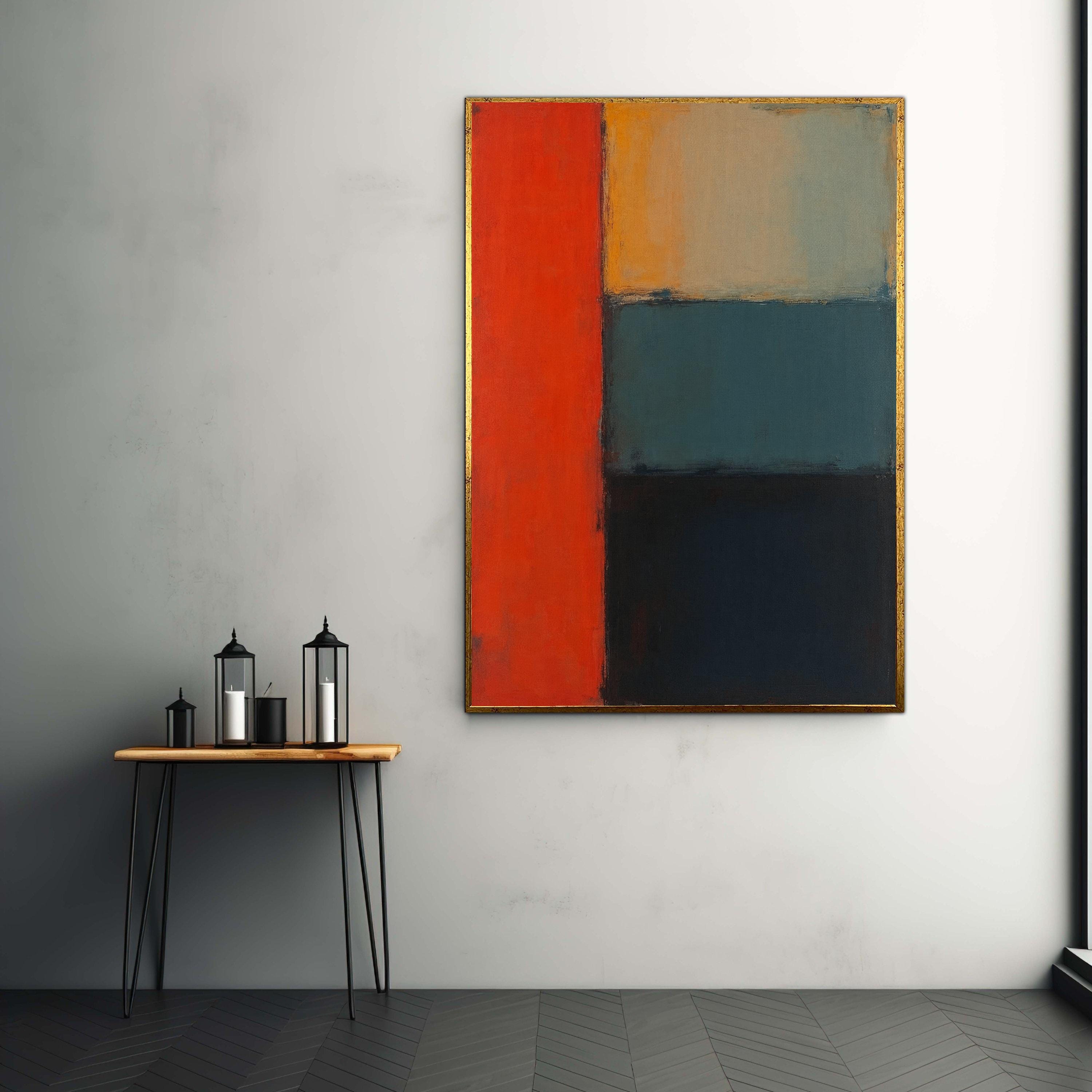 Blocks Mark Rothko Mark Rothko Inspired Abstract Canvas, Bold Color Block Wall Art, Modern ...