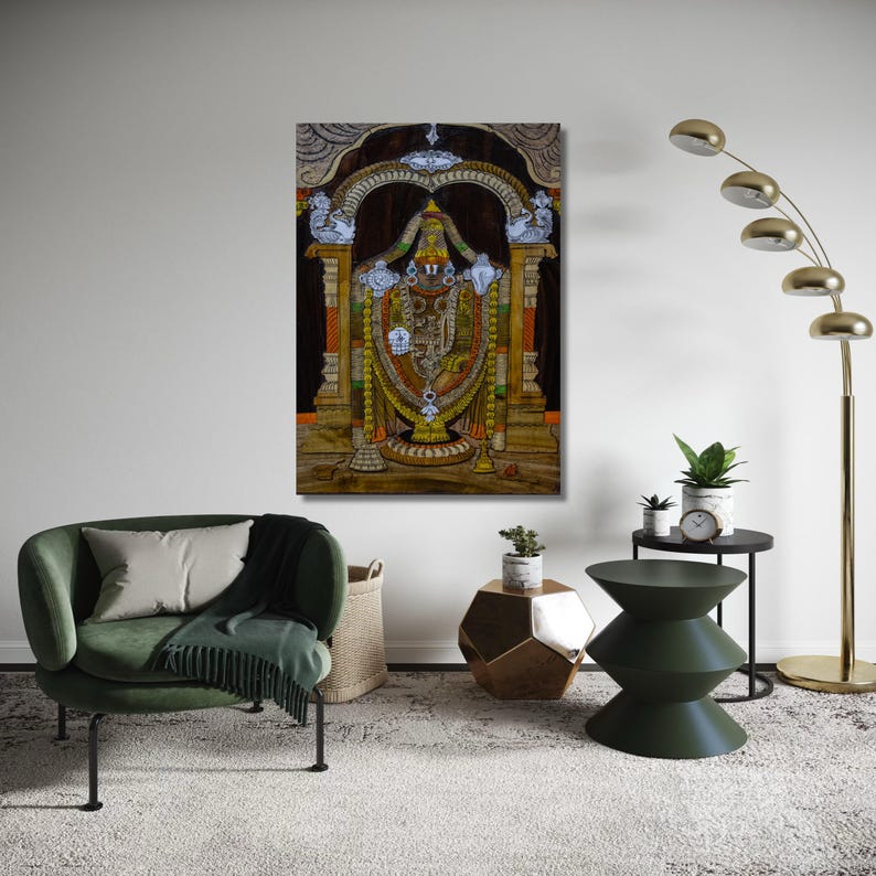 Lord Venkateswara Canvas, Balaji Tirupati Art Print, Hindu God ...