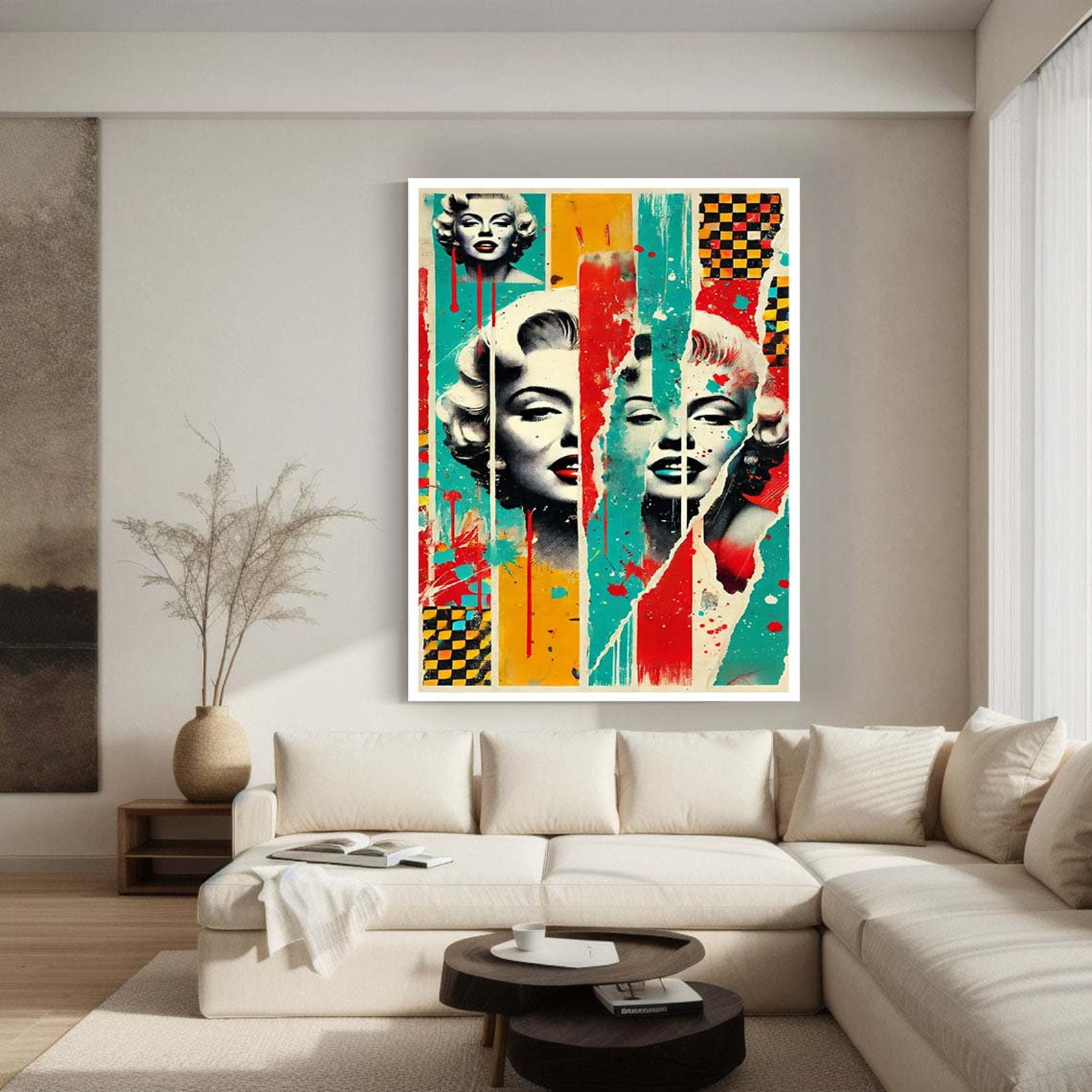 Marilyn Monroe Pop Art Canvas – Vibrant Retro Hollywood Wall Print ...
