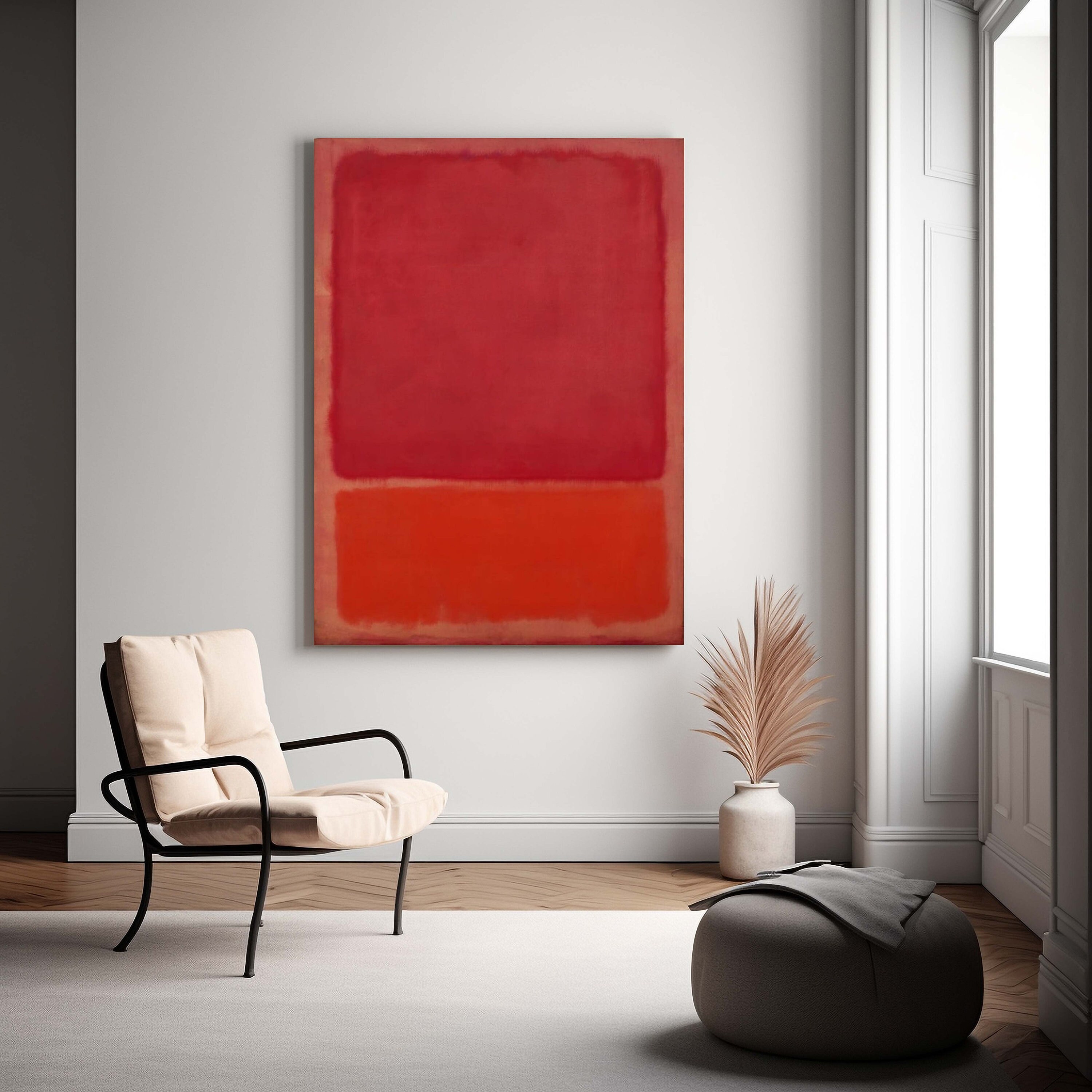 Mark Rothko Red Framed Canvas Painting, Mark Rothko Art, Abstract Wall ...