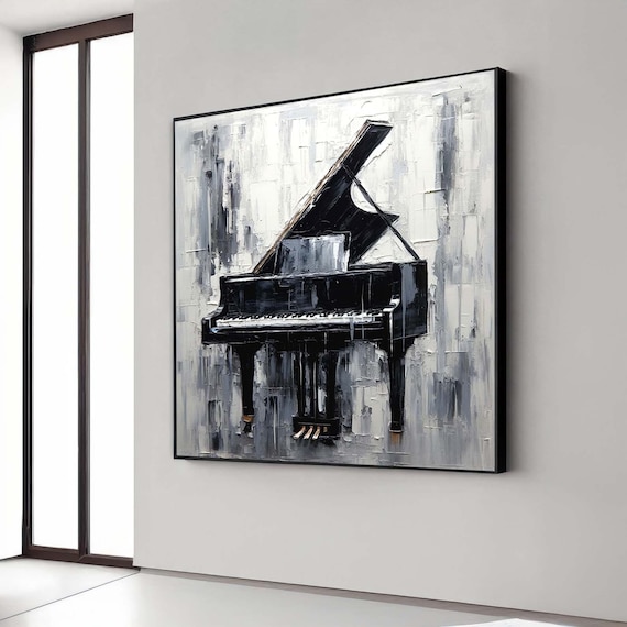 Poster da parete con musica classica, pianoforte, poster vintage con strumenti musicali, decorazione da parete, poster per dormitorio, pittura artistica