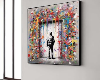 Urban Graffiti Canvas Art, Modern Abstract Pop Wall Decor, Colorful  Vibrant Ready to Hang, Street Art Home Design