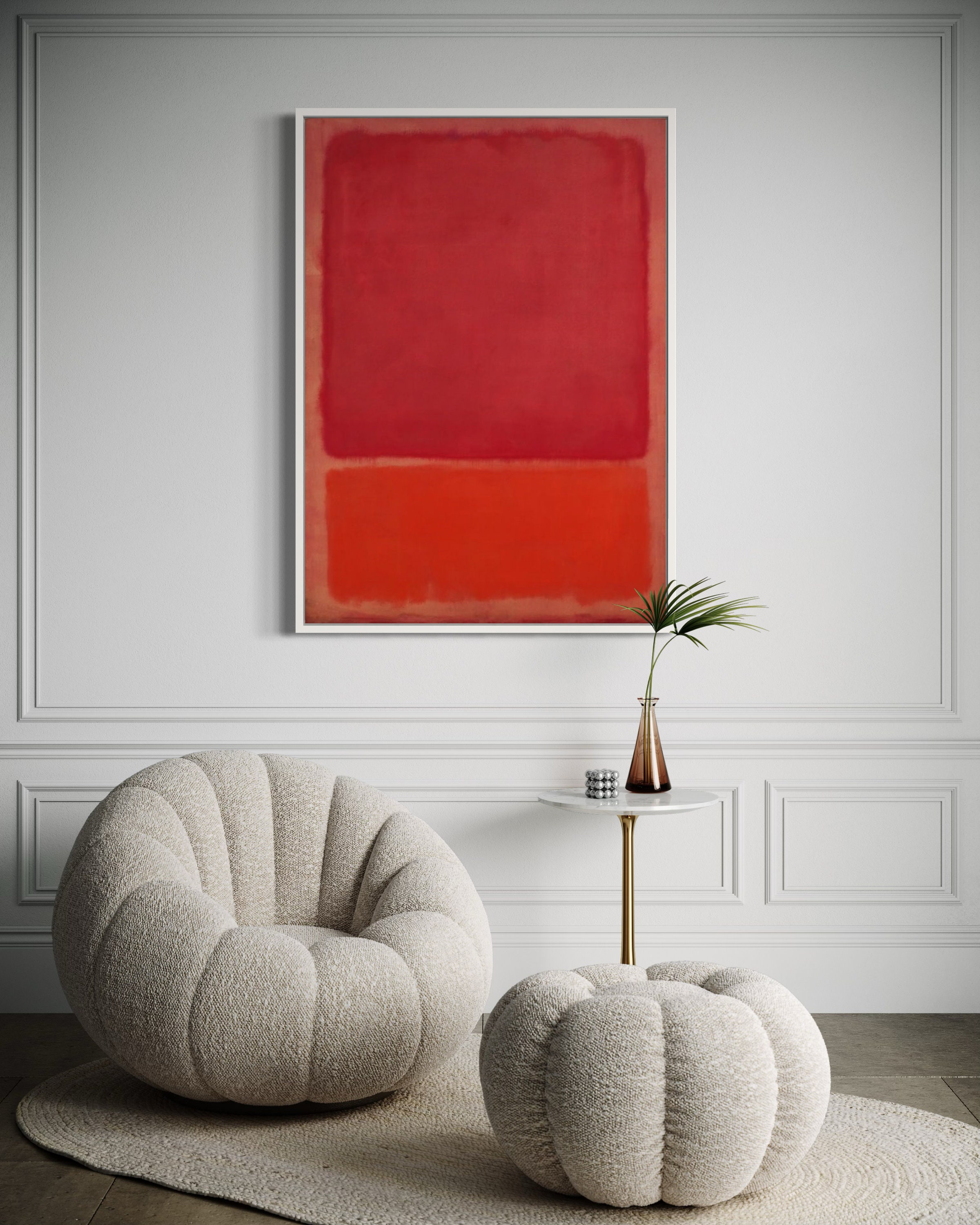 Mark Rothko Red Framed Canvas Painting, Mark Rothko Art, Abstract Wall ...