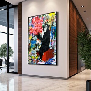 Urban Chimp Graffiti Canvas Art, Inspire Your Dreams Wall Decor ...