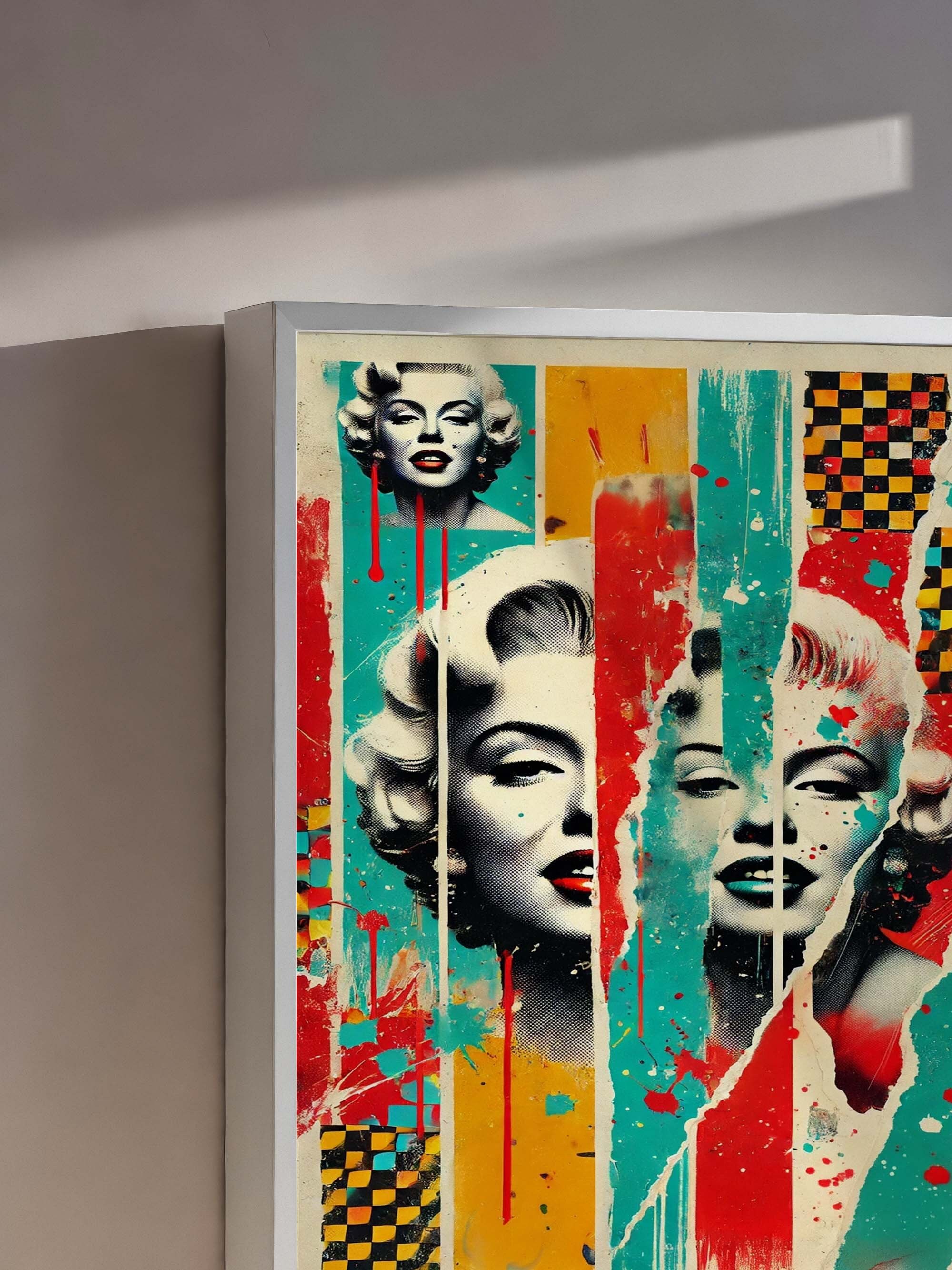 Marilyn Monroe Pop Art Canvas – Vibrant Retro Hollywood Wall Print ...