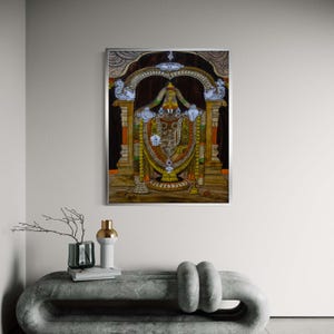 Lord Venkateswara Canvas, Balaji Tirupati Art Print, Hindu God ...