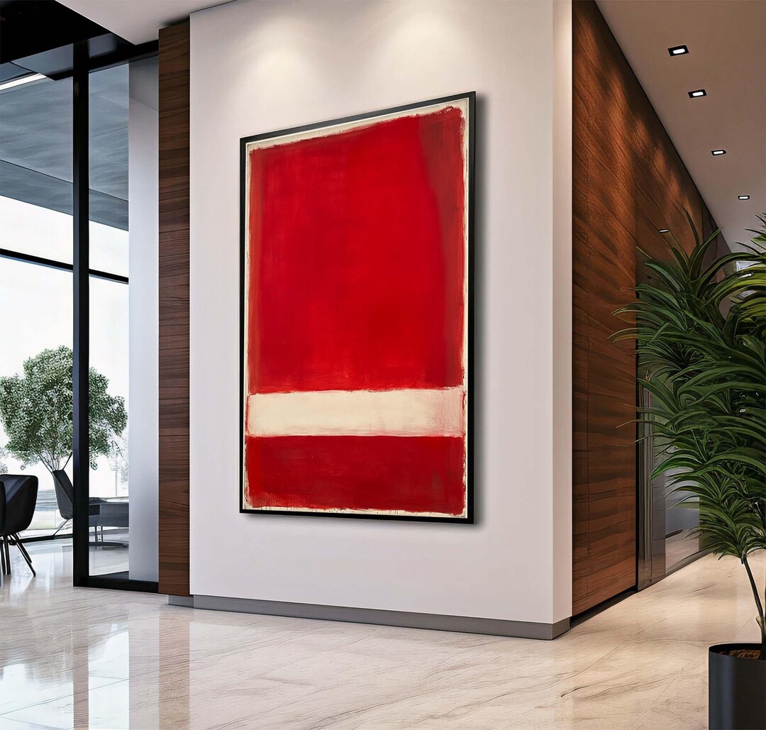 Marc Rothko Frames Mark Rothko Red-white Framed Canvas Painting, Mark Rothko Art,abstract ...