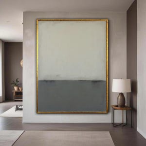 Mark Rothko Inspired Abstract Canvas, Minimalist Wall Art, Modern Neutral Color Block Canvas, Contemporary Home Decor, Gift Art, Home Decor