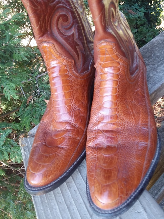 Vintage Western Boots, Panhandle Slim, Ostrich Le… - image 2