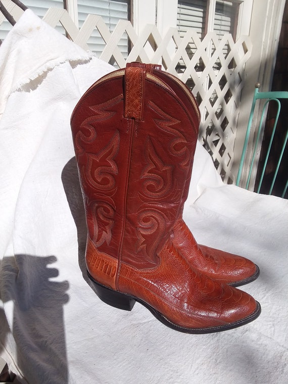 Vintage Western Boots, Panhandle Slim, Ostrich Le… - image 4