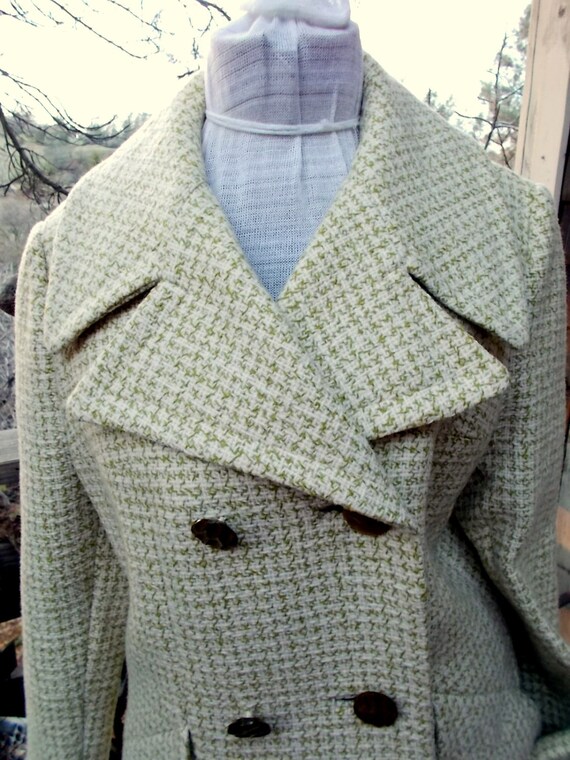 Princess Coat , Double Breasted Wool Houndstooth,… - image 3