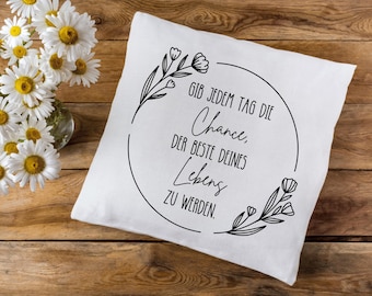 Plotter file German saying SVG PNG positive saying motivation with flowers flower wreath SVG digital file