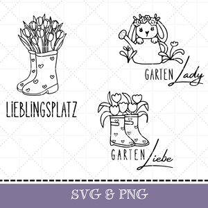 Plotterfil Trädgårdskärlek SVG PNG Plottering Trädgårdslaserfil Ficklampor Favoritplats Kuddar Trädgårdslampa Sommarpaket