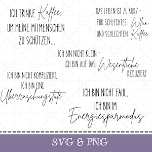 German sayings plotter file - funny sayings SVG, sarcasm, positive sayings SVG, bundle, digital file