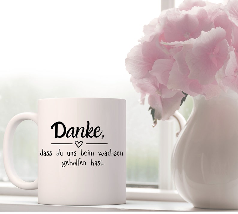 GRAVURZEILE Tazza con motivo - Grake dass du uns im Wachsen geholfen