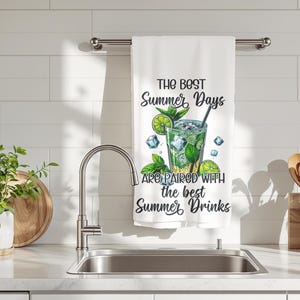 The Best Summer Days Deserve the Best Summer Drinks | Add a Refreshing Touch to Your Kitchen with This Citrus Mint Towel