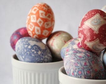 Silk Dyed Easter Egg Kit - Easy Tidy Recycled Reusable - Free Shipping