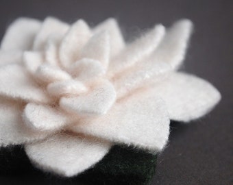 Recycled Cashmere Handmade Flower Pin Brooch #028