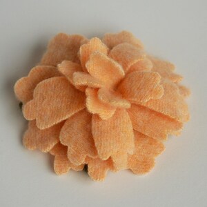 Recycled Cashmere Handmade Flower Pin Brooch 016 image 3