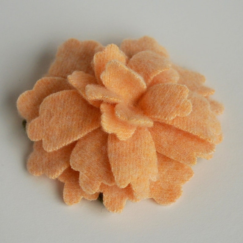 Recycled Cashmere Handmade Flower Pin Brooch 016 image 3