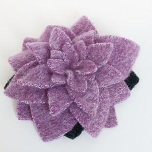 Recycled Cashmere Handmade Flower Pin Brooch 012 image 4