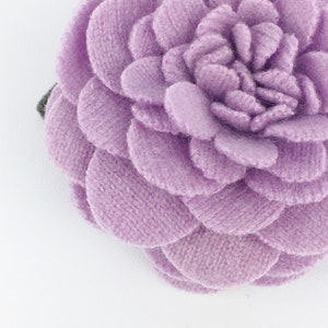 Recycled Cashmere Handmade Flower Pin Brooch 033 image 1