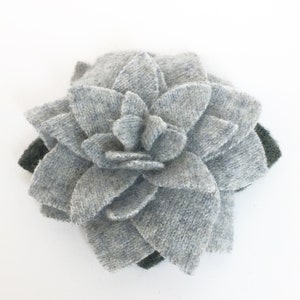 Recycled Cashmere Handmade Flower Pin Brooch 022 image 4